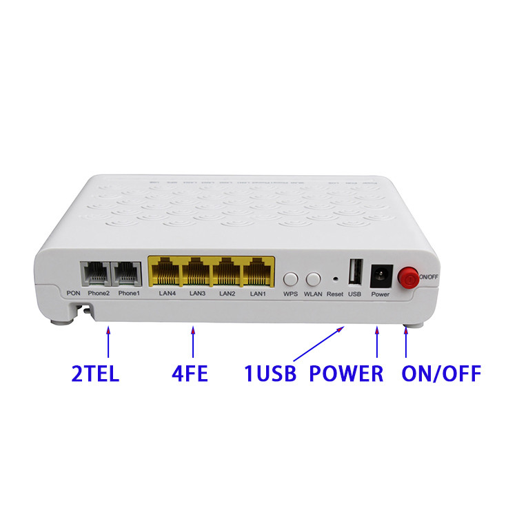 NETWORK FTTH FIBER ZTE GPON ONU F660 V5.0 4FE 2TEL ONU ONT ROUTER